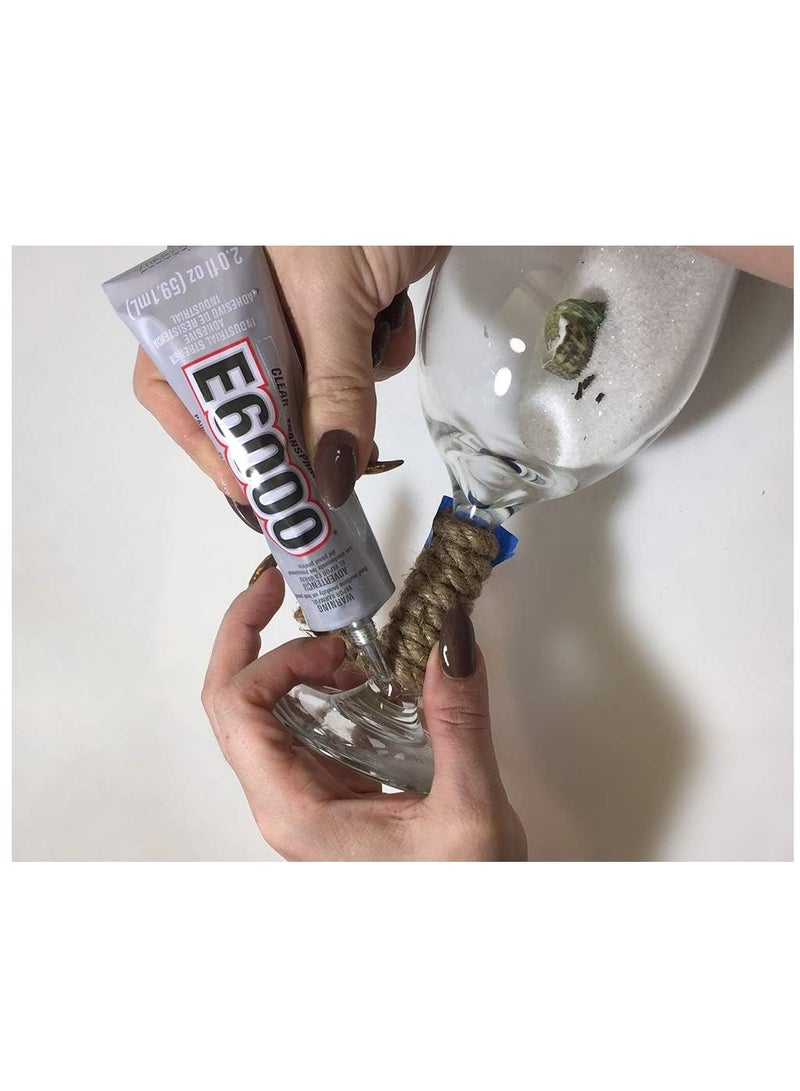 E6000 Industrial Strength Adhesive Glue 59.1ml Clear Multi Purpose Craft Glue Strong Flexible Waterproof Bond for Fabric Metal Wood Glass Ceramic DIY Repair Permanent Adhesive - Image 4