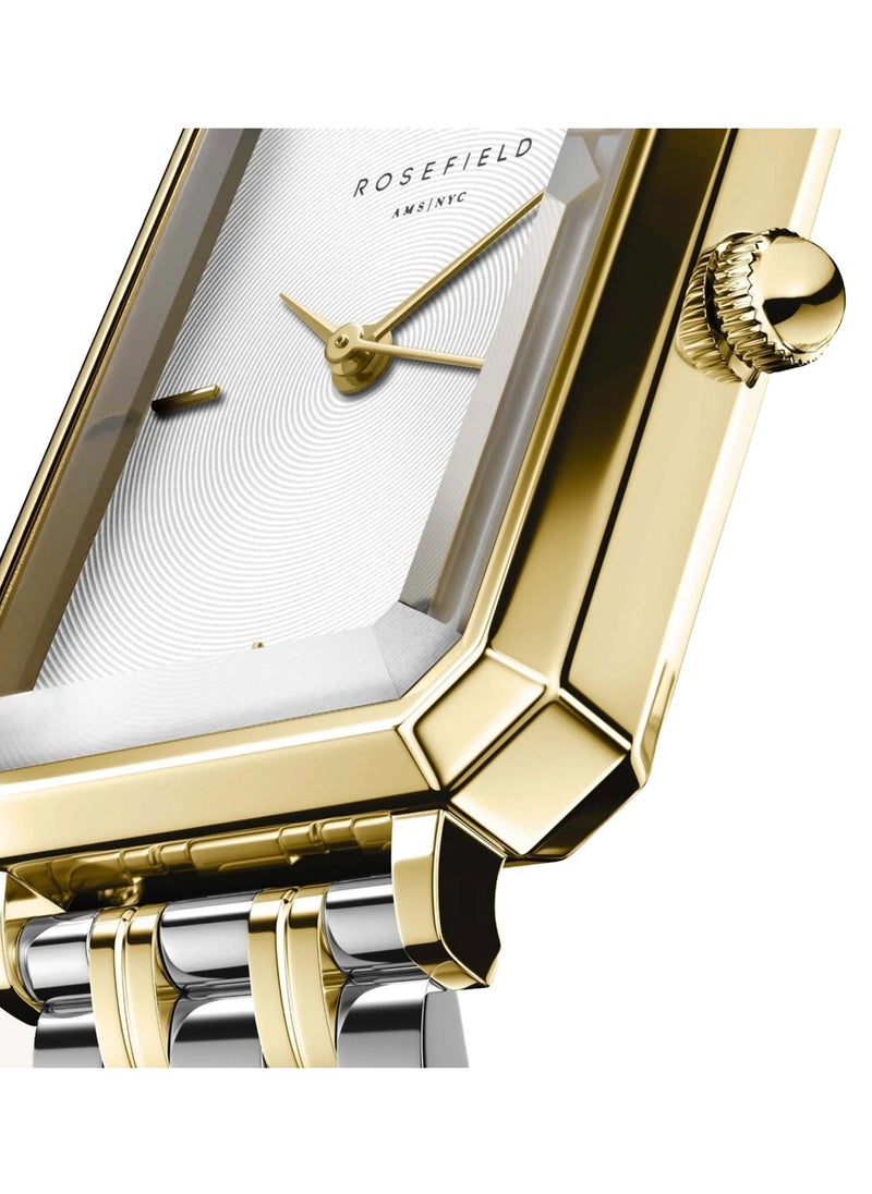 RoseField - Women's Octagon XS Duotone Gold Analog Quartz Stainless Steel Watch OWDSG-O62 - 19mm - Image 1