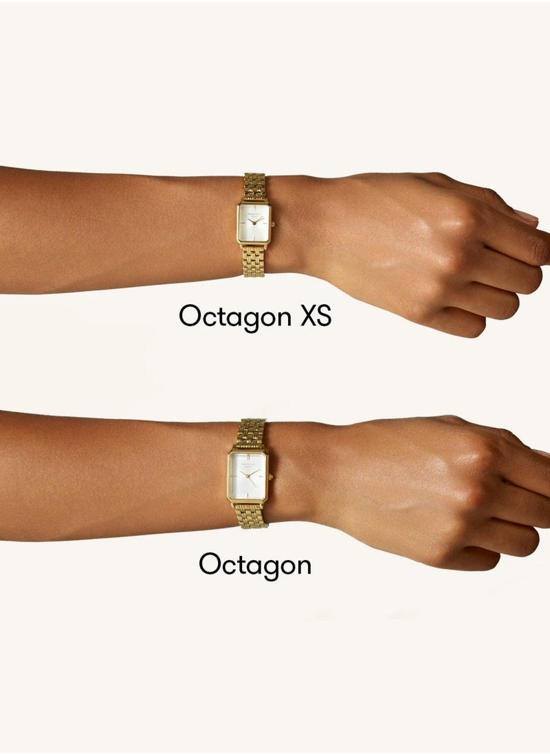 RoseField - Women's Octagon XS Duotone Gold Analog Quartz Stainless Steel Watch OWDSG-O62 - 19mm - Image 1