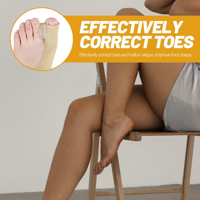 Hallux Valgus Corrector Day Night Bunion Splint Toe Separator Skin Color Left Foot - Image 4