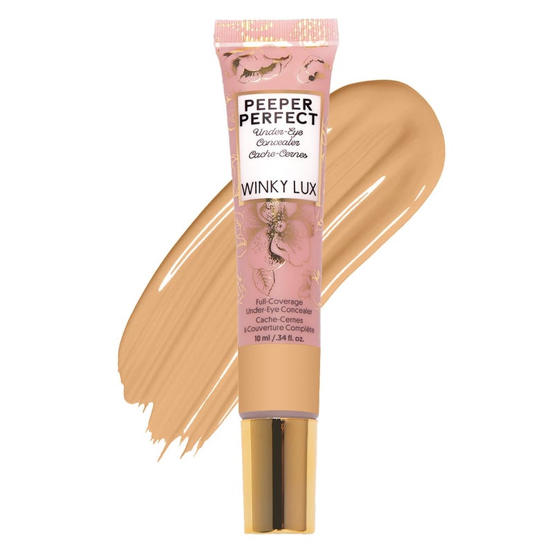 Winky Lux Peeper Perfect Under Eye Concealer, Makeup & Eye Brightener, Full Coverage Concealer for Dark Circles, Color Corrector & Eye Primer, With Collagen, Hyaluronic Acid & Vitamin E (Light Medium) - Image 1