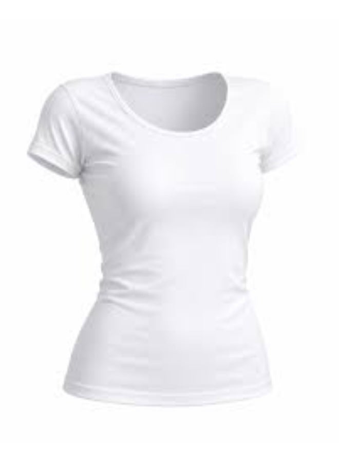 Comodo Women's Undershirt Short Sleeve , White - Image 1