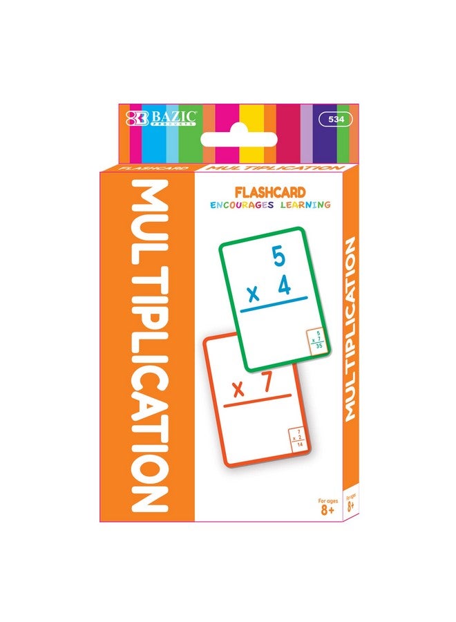 Bazic Products BAZIC Multiplication Flash Cards (36/Pack), Case of 24 