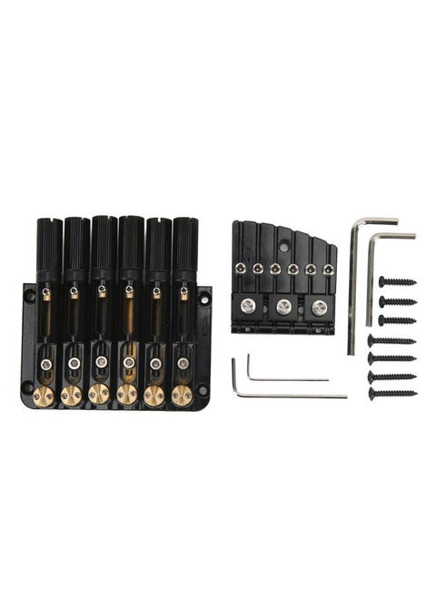 6 String Headless Guitar Bridge Retro Style Metal High Hardness Headless Guitar Replacement Bridge