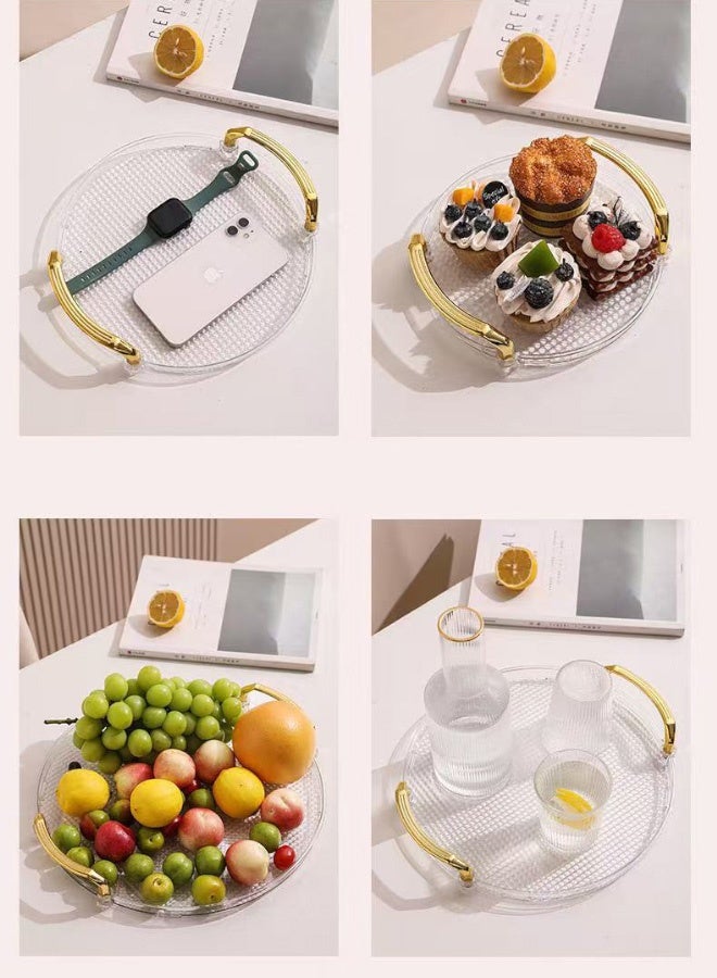 هاهاهاي حامل كيك بلاستيكي شفاف مع مقبض ذهبي – قبة أنيقة بقطر 12 بوصة (30.5 سم) للحلويات والفواكه وصواني الحفلات، حماية من الغبار والحفاظ على النضارة، مثالي للاستخدام المنزلي والفعاليات الخارجية والمناسبات الخاصة - Image 4