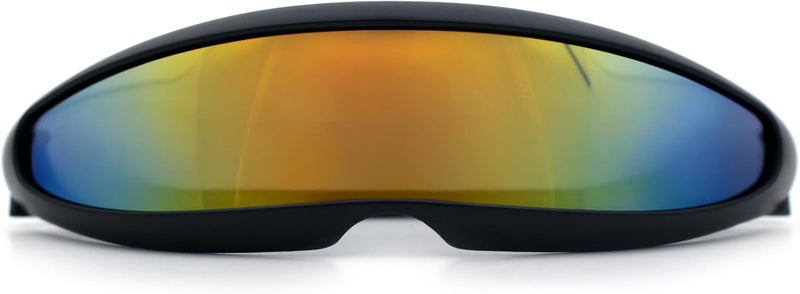 SA106 Mirror Lens Monolens Cyclops Robotic Futuristic Sunglasses - Image 1