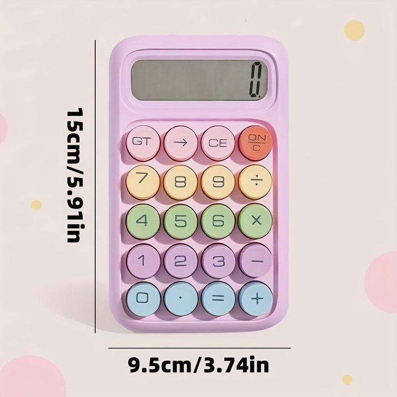 1pc Jam Purple Dopamine Glow Calculator High Saturation Sunburst Matte Anti Fingerprint Viral Math Gadget Back To School Essential - Image 2