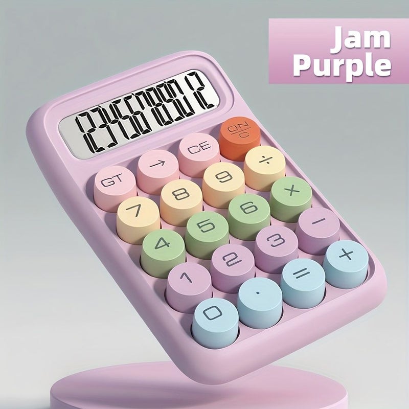 1pc Jam Purple Dopamine Glow Calculator High Saturation Sunburst Matte Anti Fingerprint Viral Math Gadget Back To School Essential - Image 3