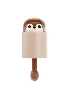 Thoraya Squirrel Shaped Coat Hooks Lovely No Hole Punch Self Adhesive Squirrel Wall Decoration Hook for Key Coffee  - Image 1