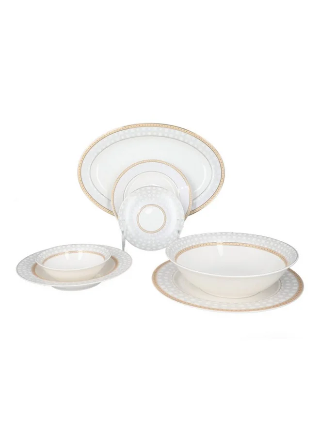 Bien Servi 47-Piece Modern High Quality Newbone Dinner Set Multicolor 27.5 x 35.2 x 53 cm 135047