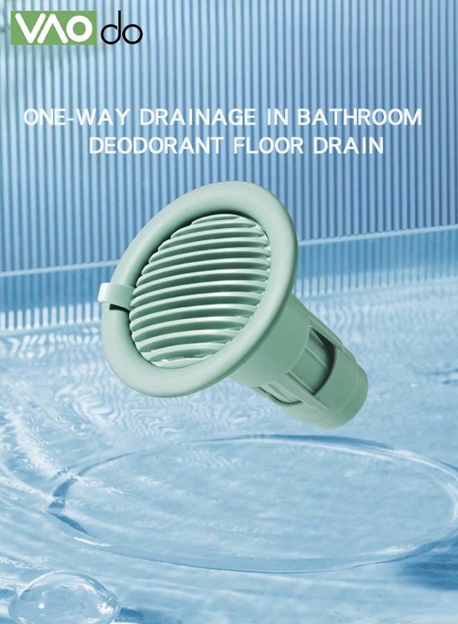 فاو دو قطعتان من مزيل العرق للأرضية مختوم TPR قابس ناعم تصميم تصريف أحادي الاتجاه مقاوم للاهتراء ومضاد للتآكل ومضاد للعرق وفلتر مطبخ للحمام - Image 3