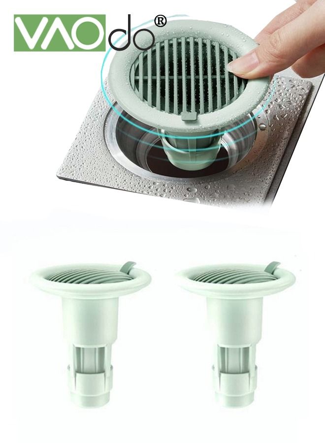 فاو دو قطعتان من مزيل العرق للأرضية مختوم TPR قابس ناعم تصميم تصريف أحادي الاتجاه مقاوم للاهتراء ومضاد للتآكل ومضاد للعرق وفلتر مطبخ للحمام - Image 1