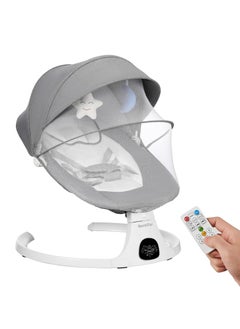 3-in-1 Baby Swing & Rocking Chair for Infants, Adjustable Electric Baby Bouncer with Reclining Backrest & Remote Control
