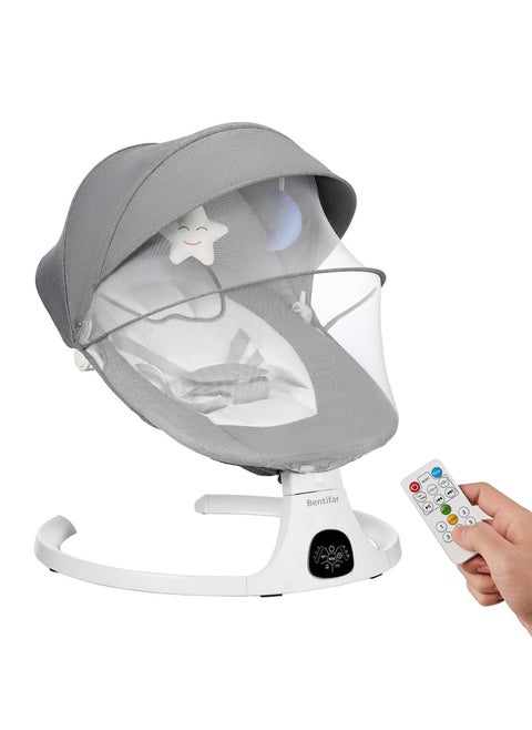 3-in-1 Baby Swing & Rocking Chair for Infants, Adjustable Electric Baby Bouncer with Reclining Backrest & Remote Control