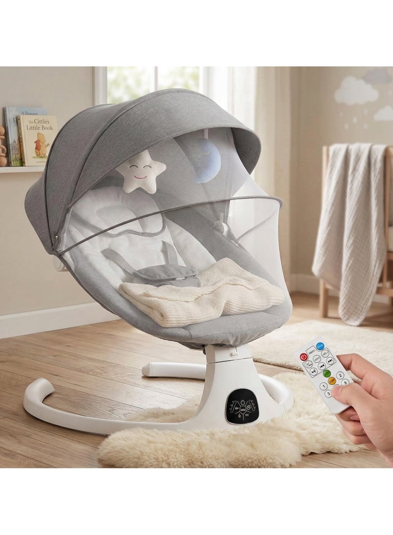 Apexll 3-in-1 Baby Swing & Rocking Chair for Infants, Adjustable Electric Baby Bouncer with Reclining Backrest & Remote Control - Image 1