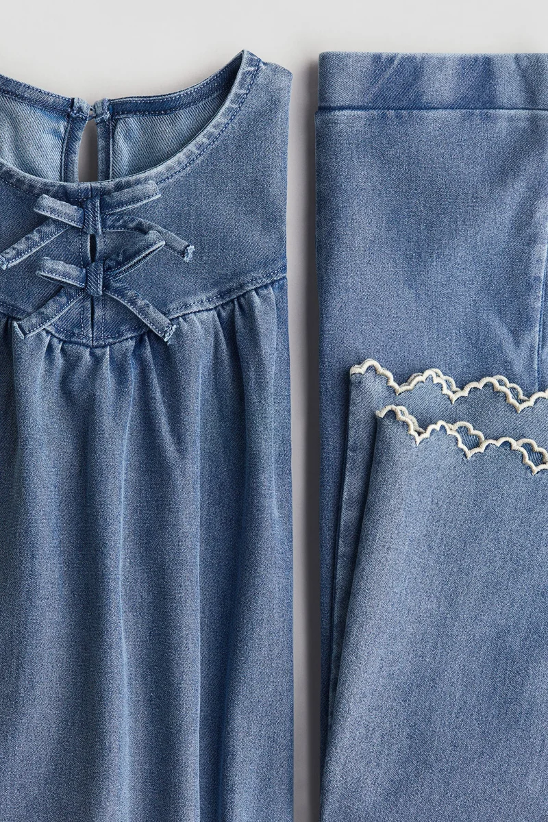 اتش اند ام 2-piece denim-look jersey set