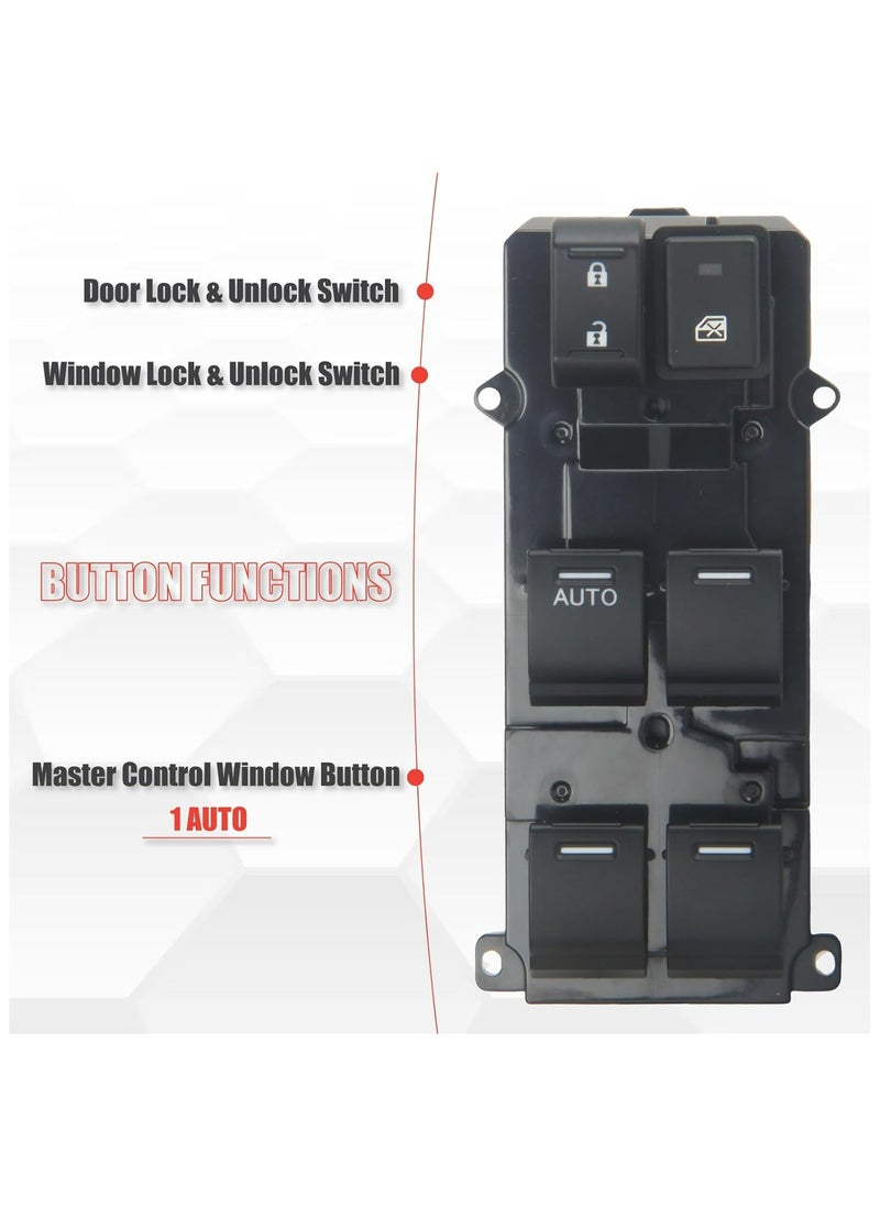 Starwell Front Left Driver Side Power Window Switch Compatible for Civic 2012 2013 1.8L 2.4L L4 Replaces 35750TR0A21  - Image 3