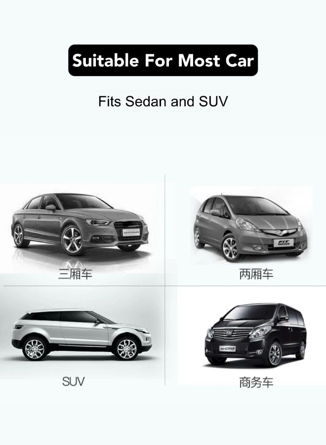 مظلة شمسية عالمية للزجاج الأمامي للسيارة، تحافظ على برودة الجزء الداخلي للسيارة، تناسب معظم السيارات السيدان وسيارات الدفع الرباعي (وردي) - Image 3