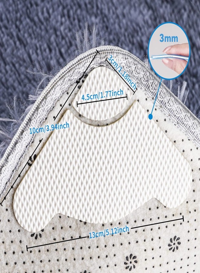 bemece 8PCS Rug Grippers - Enhanced Friction Non Slip Rug Tape, Washable Reusable Rug Pad Gripper, Anti-Curling, Double-Sided Adhesive Rug Pad Grippers for Area Rug Hardwood Tile - Image 2