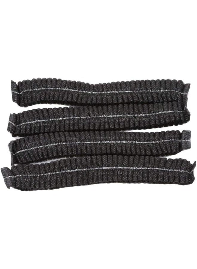 Alsaqer 100 Pcs Hairnet Black | Compressed DISPOSABLE BOUFFANT CAPS Non-woven Hair Cap Mob For Cosmetics, Beauty, Kitchen, Cooking, Home Industries, Hospital, Surgery. Lint-free (Black) - Image 3