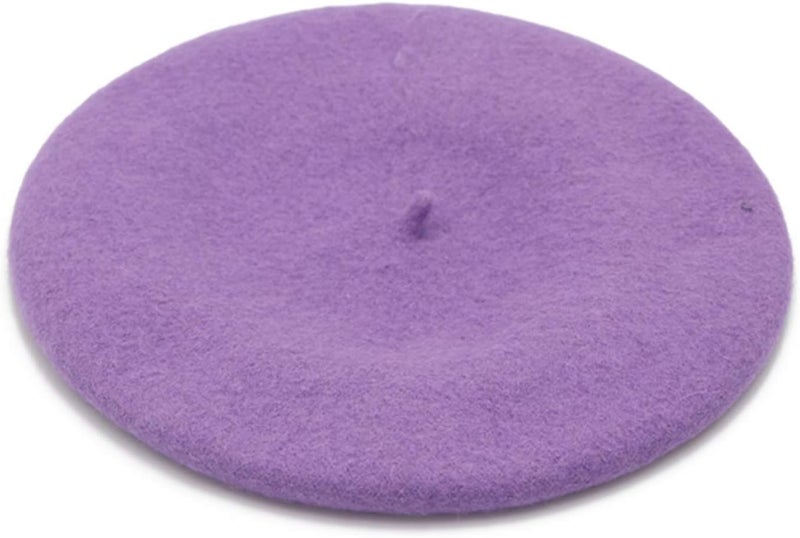 Wheebo Wool Beret Hat,Solid Color French Style Winter Warm Cap for Women Girls Lady - Image 4