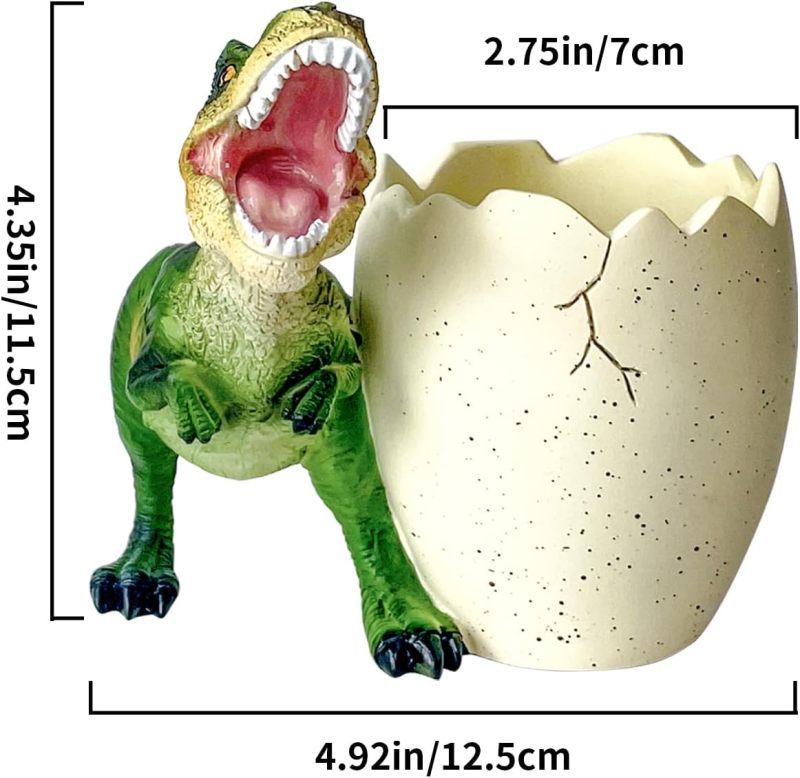 Kids Toothbrush Holder: Green Dinosaur Design - Dinosaur Bathroom Accessory for Kids Bathroom Decor - Image 3