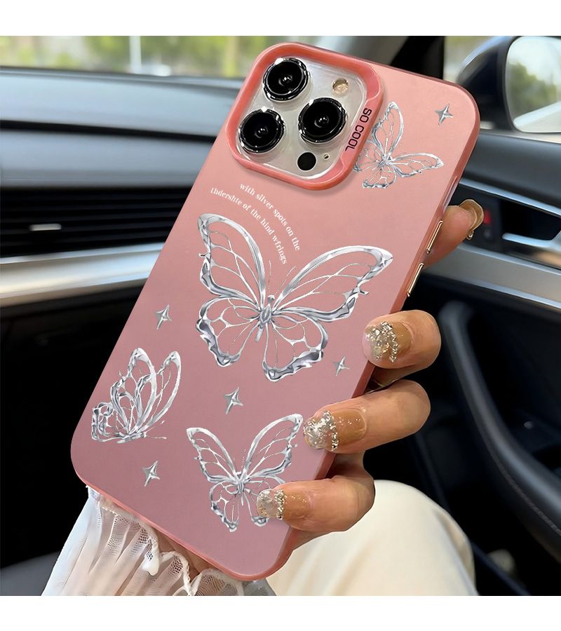 Stylish Minimalist Fairy Style Full Protection Phone Case For Honor 90 Violet Purple Butterfly Design - Image 5