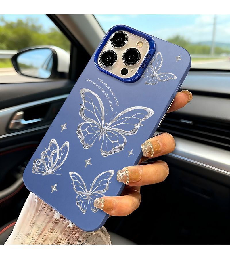 Stylish Minimalist Fairy Style Full Protection Phone Case For Honor 90 Violet Purple Butterfly Design - Image 4