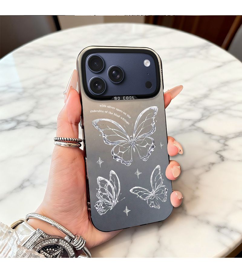 Stylish Minimalist Fairy Style Full Protection Phone Case For Honor 90 Violet Purple Butterfly Design - Image 2