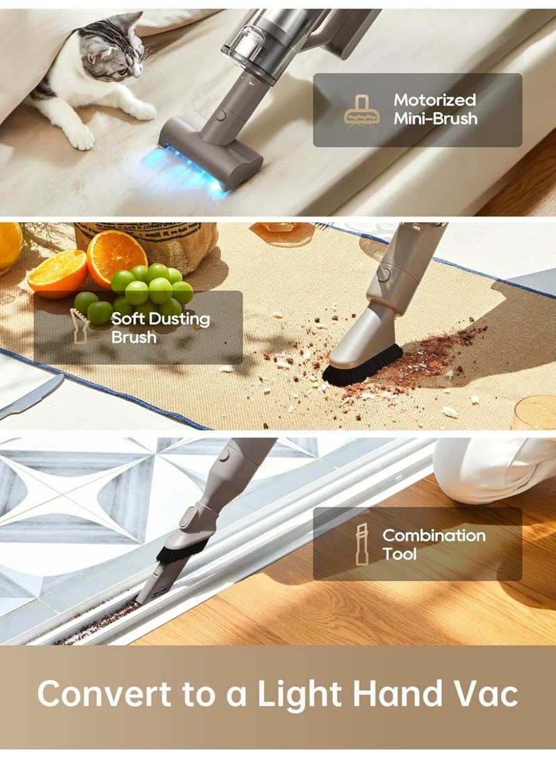 DREAME Z10 Station Cordless Vacuum Cleaner with 2.5L Auto Dust Base, Smart Stick Vacuum Cleaner, Powerful Floor Cleaning for Carpet, Hardwood, Tile & Pet Hair, Lightweight - Image 4
