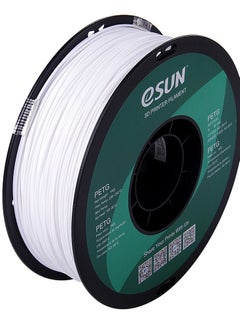 eSUN Esun 3D Printer Filament PETG 1.75 mm Dimensional Accuracy +/- 0.05 mm 1 Kg (2.2 lbs) Spool 3D Printing Material for 3D Printers - Solid White  - Image 1