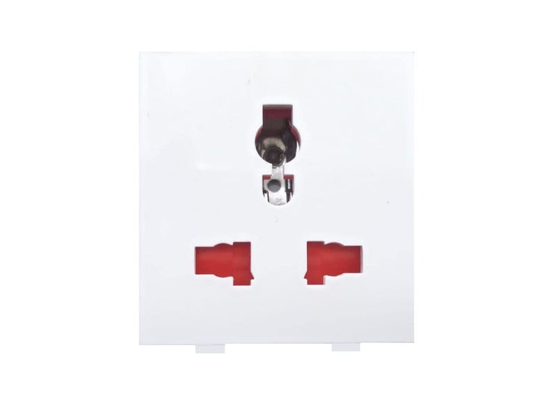 smarteefi 6A Universal Socket, Compatible with ROMA modular plates and Modular Smart Switch Boards, White - Image 1