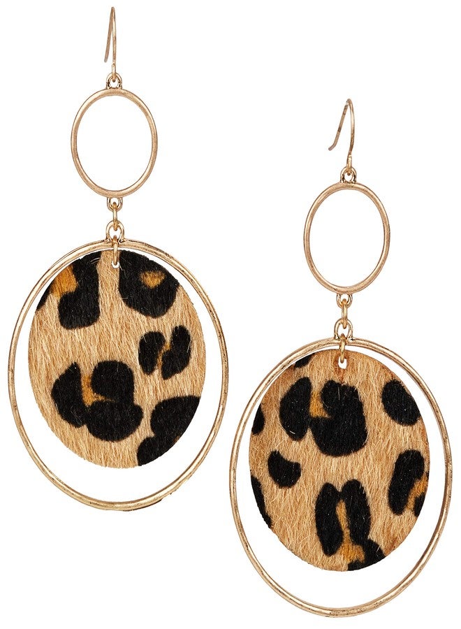 SPUNKYsoul Hoop Leapard Light Weight Animal Print for Women (Leopard Hoop) - Image 1