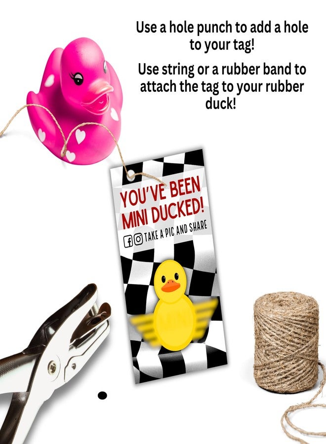 Lashicorn You’ve Been Ducked Mini Card | 50 pk 2x3.5” Attach Tags to Rubber Ducks General British Flag Car Game Eyelashes - Image 3