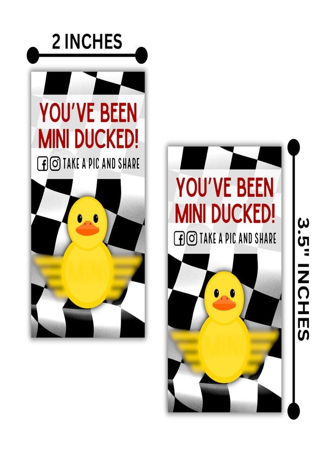 Lashicorn You’ve Been Ducked Mini Card | 50 pk 2x3.5” Attach Tags to Rubber Ducks General British Flag Car Game Eyelashes - Image 2