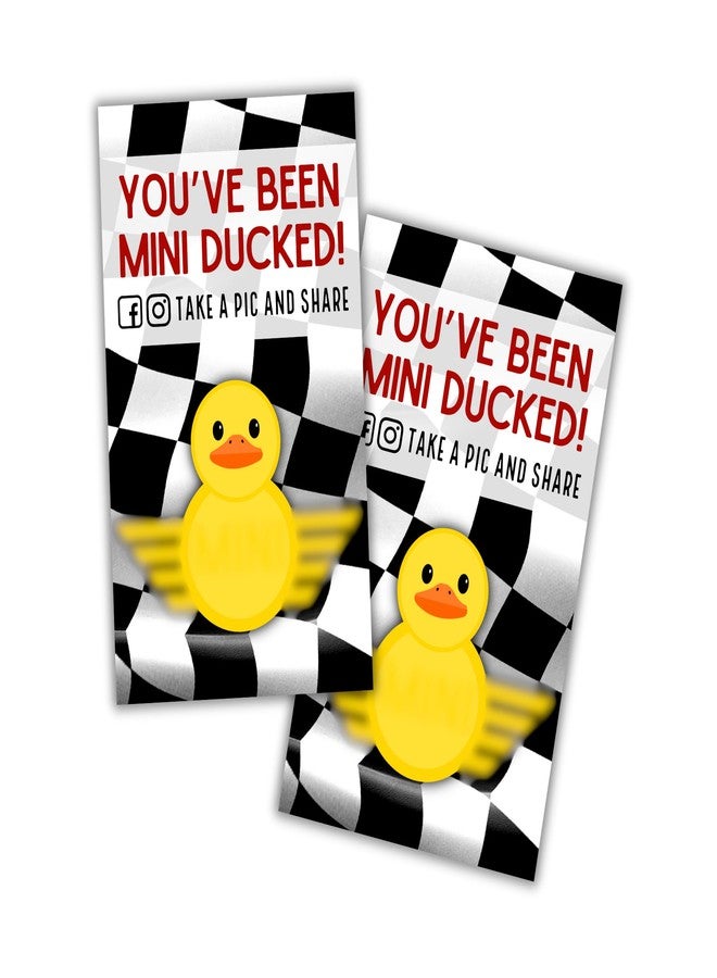Lashicorn You’ve Been Ducked Mini Card | 50 pk 2x3.5” Attach Tags to Rubber Ducks General British Flag Car Game Eyelashes - Image 1