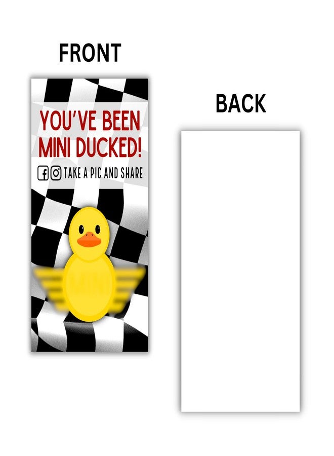 Lashicorn You’ve Been Ducked Mini Card | 50 pk 2x3.5” Attach Tags to Rubber Ducks General British Flag Car Game Eyelashes - Image 4