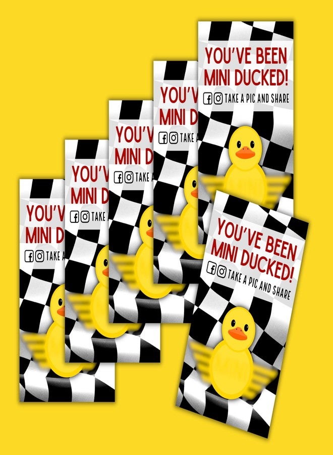 Lashicorn You’ve Been Ducked Mini Card | 50 pk 2x3.5” Attach Tags to Rubber Ducks General British Flag Car Game Eyelashes - Image 5