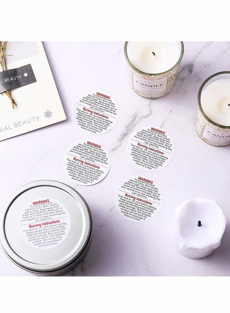 Candle Warning Labels Candle Jar Container Stickers Candle Safety Labels Candle Warning Sticker Decals - Image 3