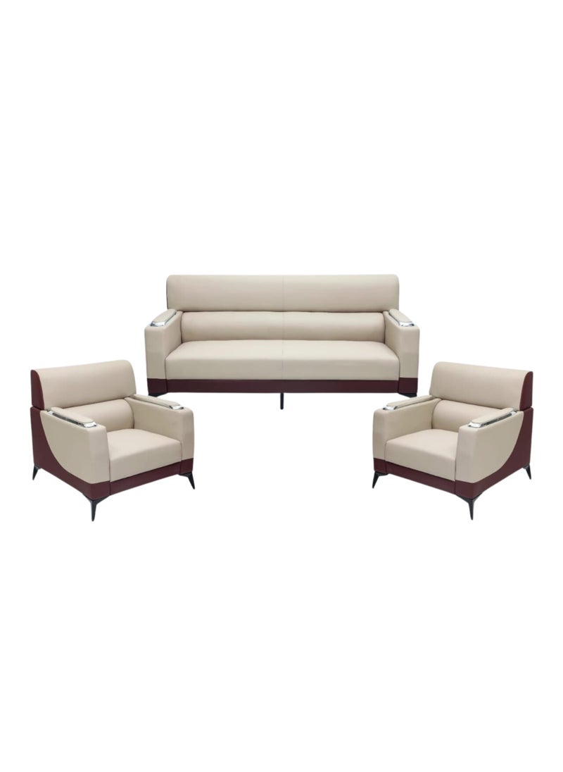 KARNAK - Karnak Luxury Sofa Set For Living Room Home Office, Hotel, Apartment 5 Seater Sofa Set Color Beige - Image 1