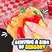 Just Play Ooey Gooey Gooey Grill Squeezy Cheesy Fries Set with Toppings Super Soft and Squishy Play Food Fidget and Sensory Toy for Kids Girls Boys Ages 3 and Up by Just Play - Image 4