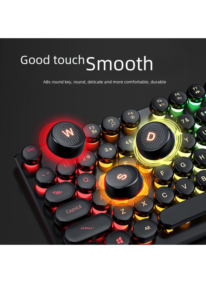 Generic - Pioneer GX30 Keyboard Mechanical Feel Wired RGB Punk E-sports Game Office Computer Peripheral Cross-border-Color:White Ice Blue Light ] - Image 1