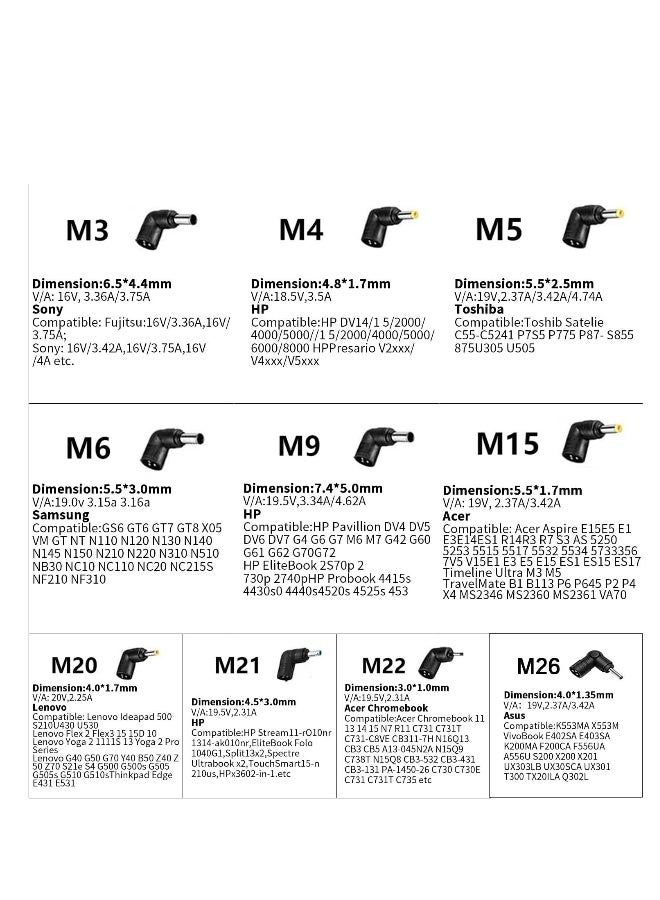 Topleo 90W Univeral Laptop Charger, 15V-20V Power Supply with 10 Connectors, Compatible with 65W 45W AC Adapter for Notebook ACER, ASUS, HP, LENOVO ThinkPad, SAMSUNG, SONY TOSHIBA - Image 2