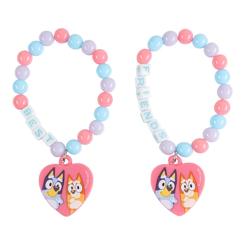 LUV HER Bluey Girls BFF 6 Piece Toy Jewelry Box Set with 2 Rings, 2 Bead Bracelets and Snap Hair Clips Ages 3+ - Image 4