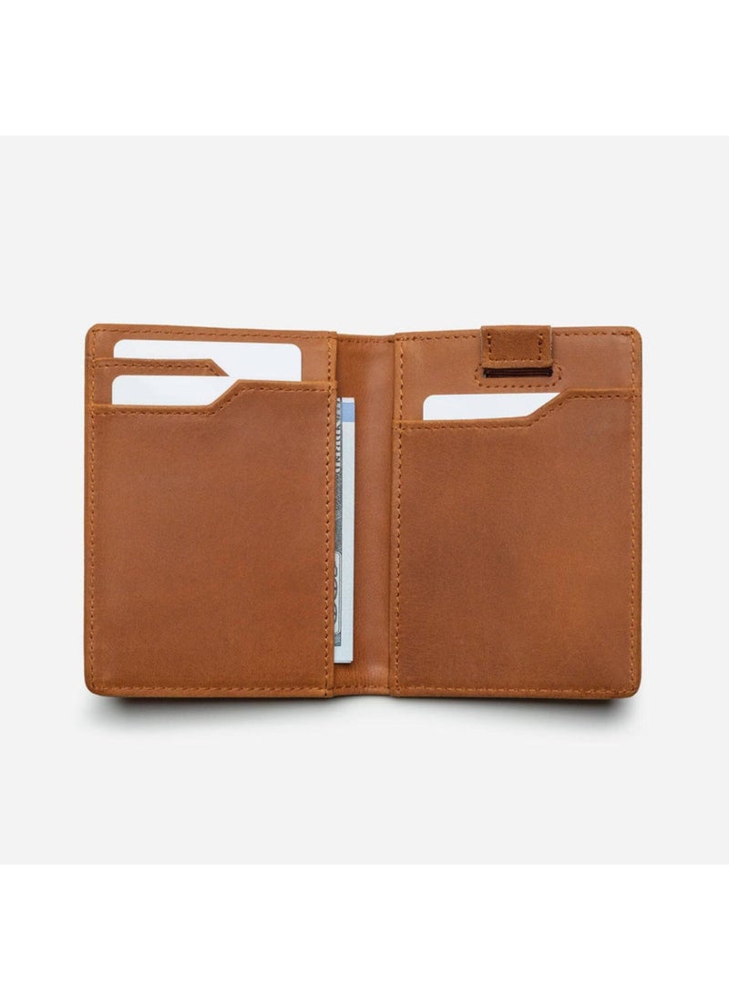 SERMAN BRANDS - SermanBrand Genuine Leather Card Wallet with Card Pull Strap - Image 1