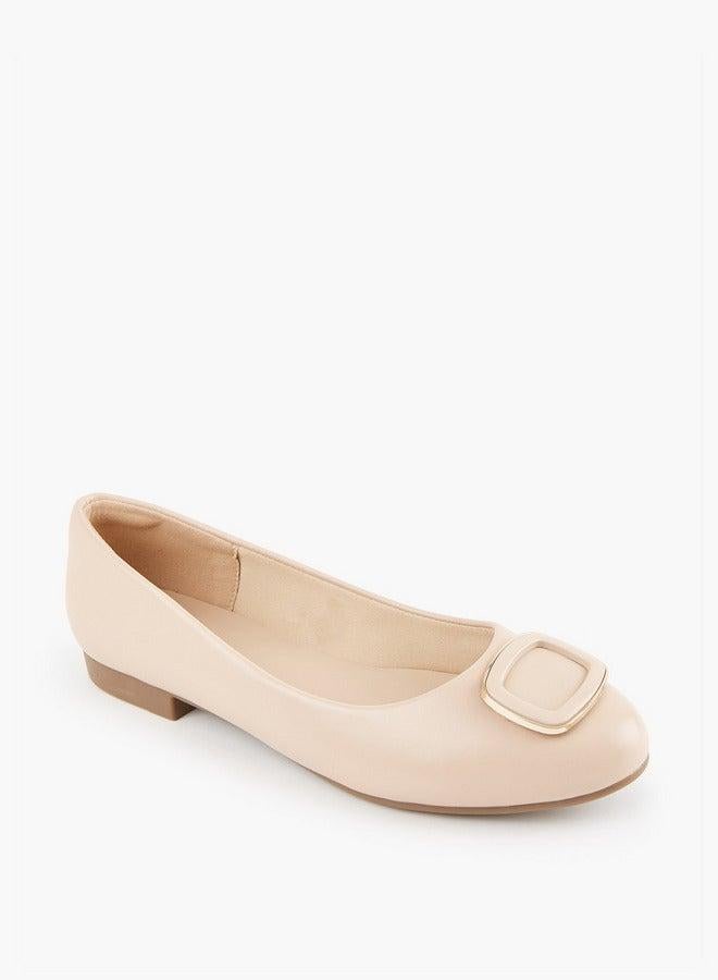 Flora Bella By Shoexpress Solid Slip-On Ballerina Shoes - Image 1