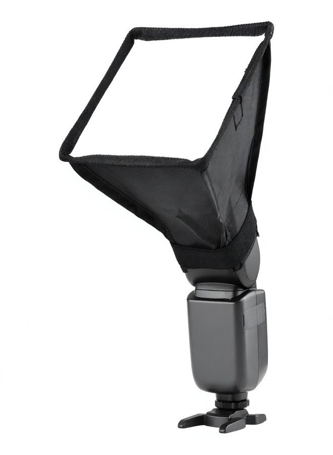 صندوق إضاءة فلاش صغير عالمي قابل للطي، مقاس 17 × 15 سم / 6.7 × 6 بوصة، مع حقيبة حمل، بديل لفلاشات الكاميرا من كانون ونيكون وسوني وجودوكس ويونغنو. - Image 1