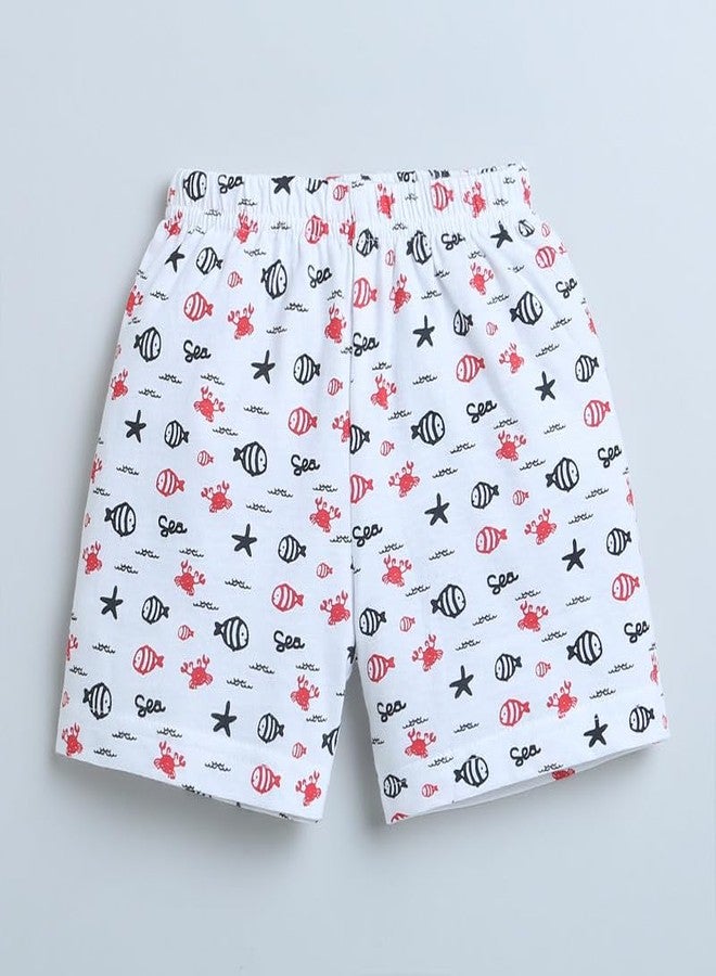 BUMZEE شورتات للأولاد من بامزي باللونين الأزرق الملكي والأبيض، عبوة من قطعتين، العمر من 6 إلى 12 شهرًا (Peb8885C-rbl.wht) - Image 2