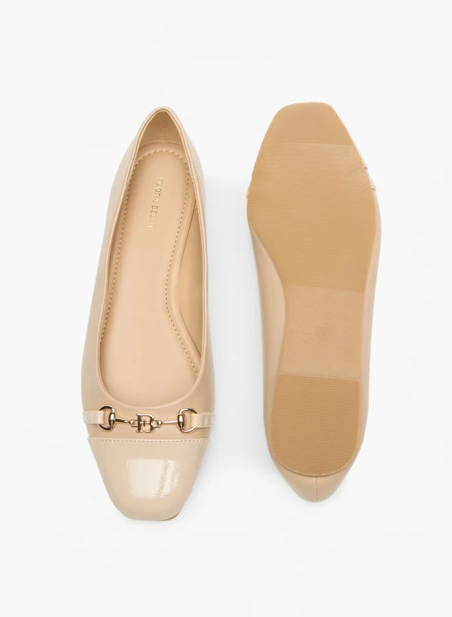 فلورا بيلا من شو إكسبرس Monogram Print Slip-On Ballerina Shoes