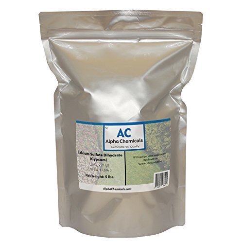Alpha Chemicals كبريتات الكالسيوم ثنائية الهيدرات - جبس - CaSO4*2H2O - 5 أرطال - Image 4